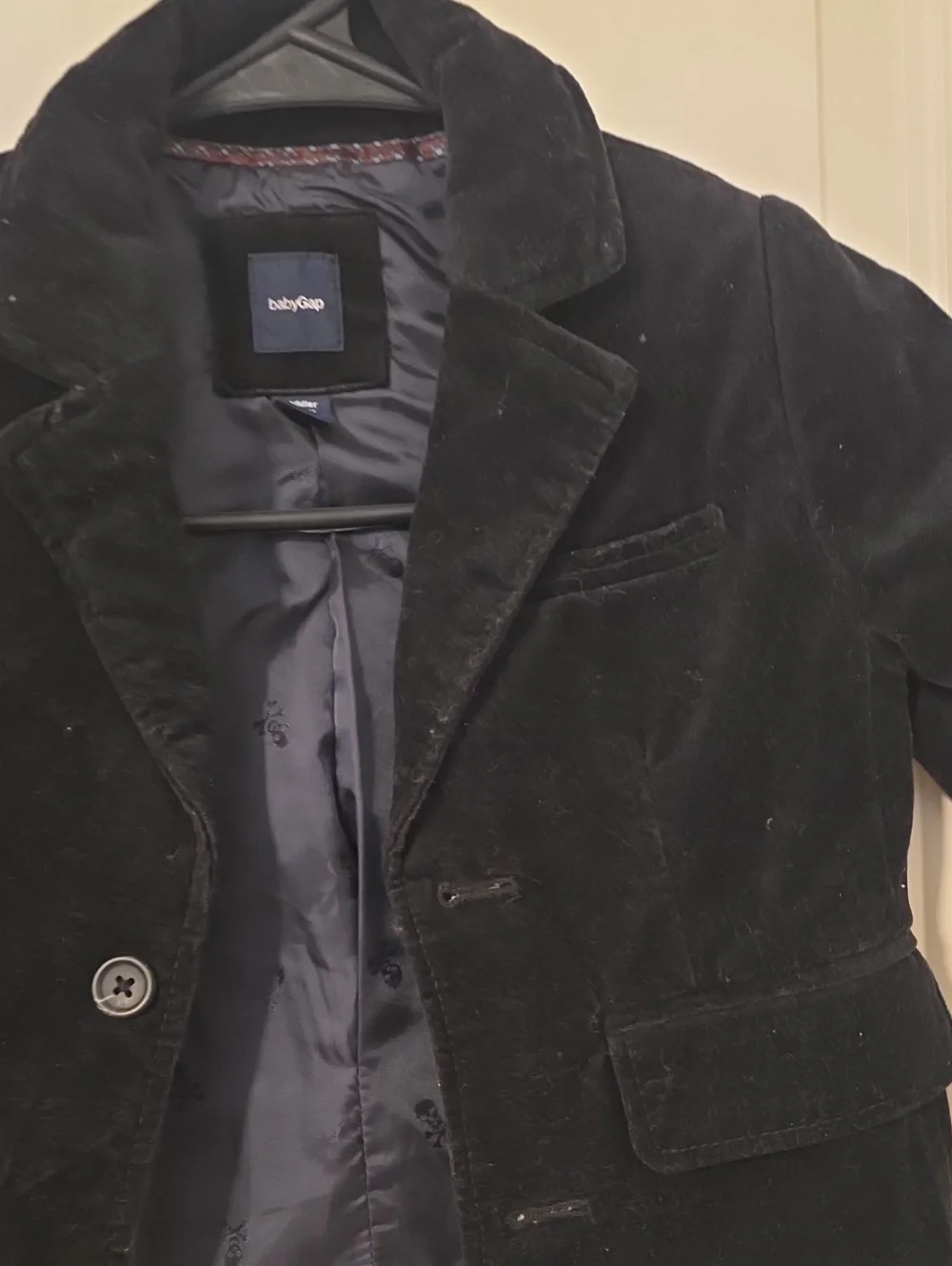 GAP Black Velvet Pea Coat